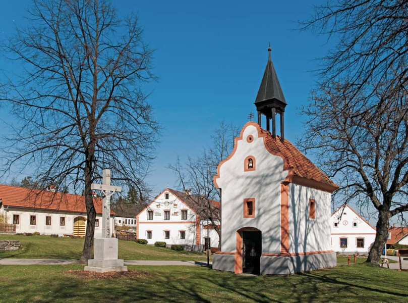 Holašovice – štítová kaple, stav v roce 2017, foto Michaela Špinarová