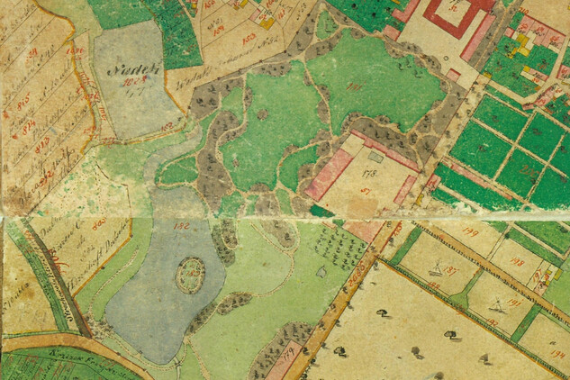 park na indikační skice z roku 1829